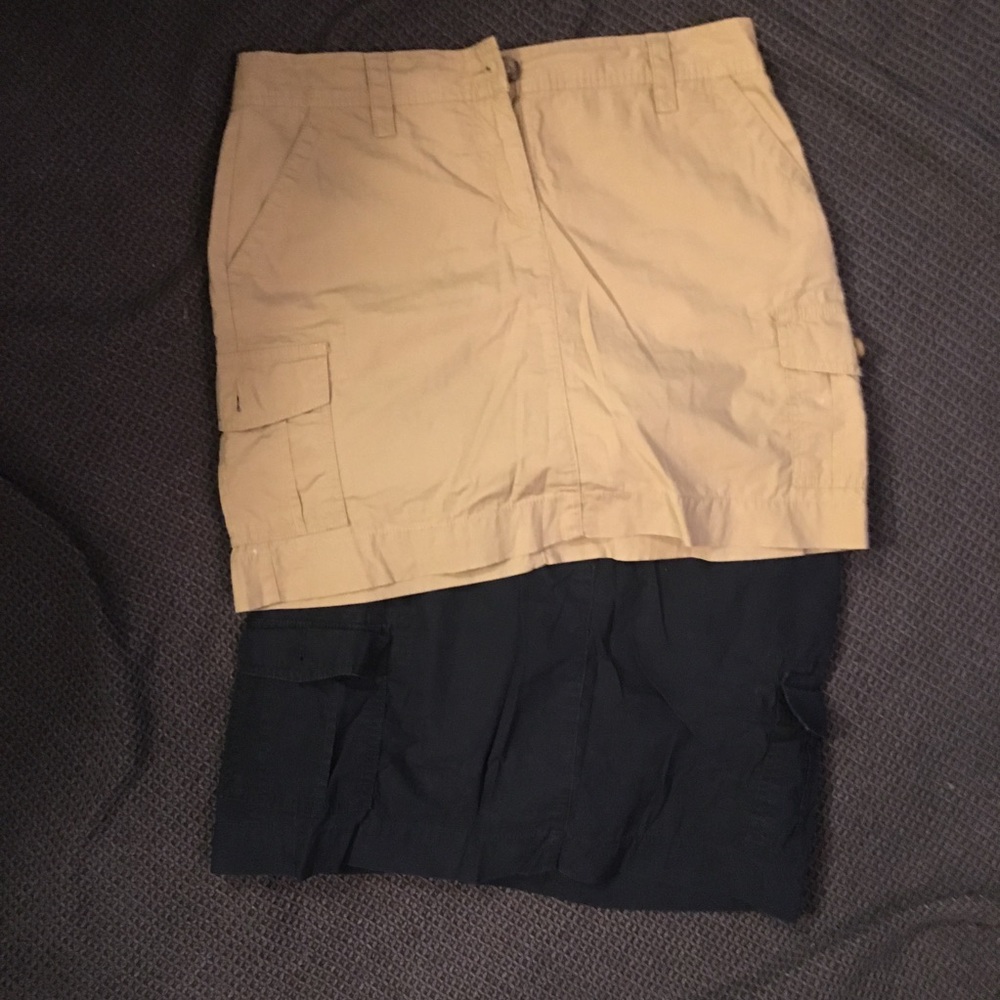 2 Lands End Skorts 8 (navy and khaki)